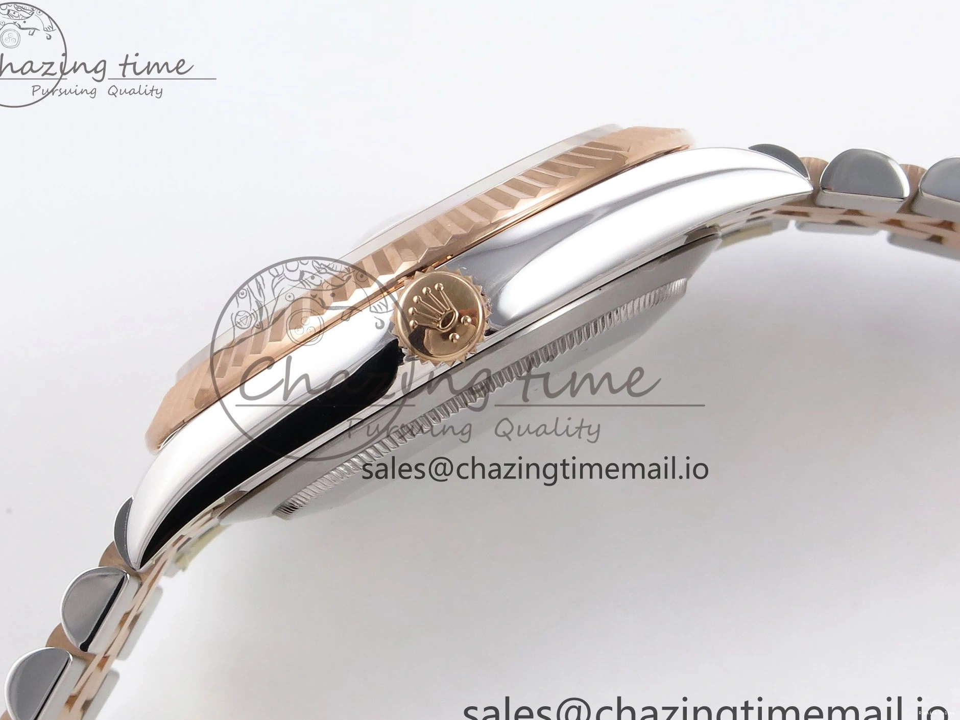 0122 DateJust 41 126331 ARF 1:1 Best Edition 904L Steel Gray Dial Green Roman Marker on SS RG Jubilee Bracelet SH3235（Gain Weight） FastDry 1103